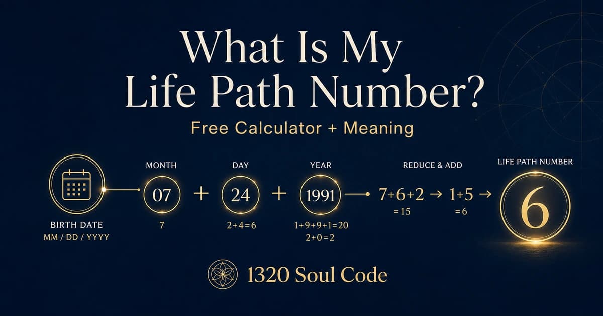 Birth date reduced through month, day and year into one Life Path Number